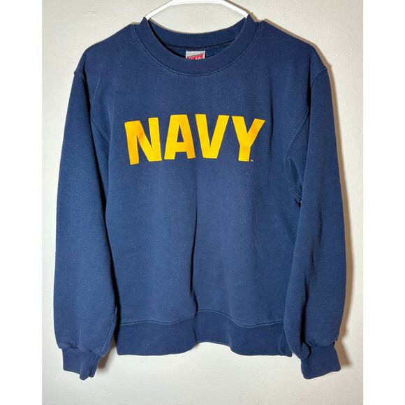 Vintage United States Navy Blue Crewneck Sweatshirt Soffe Sz S - Picture 2 of 8